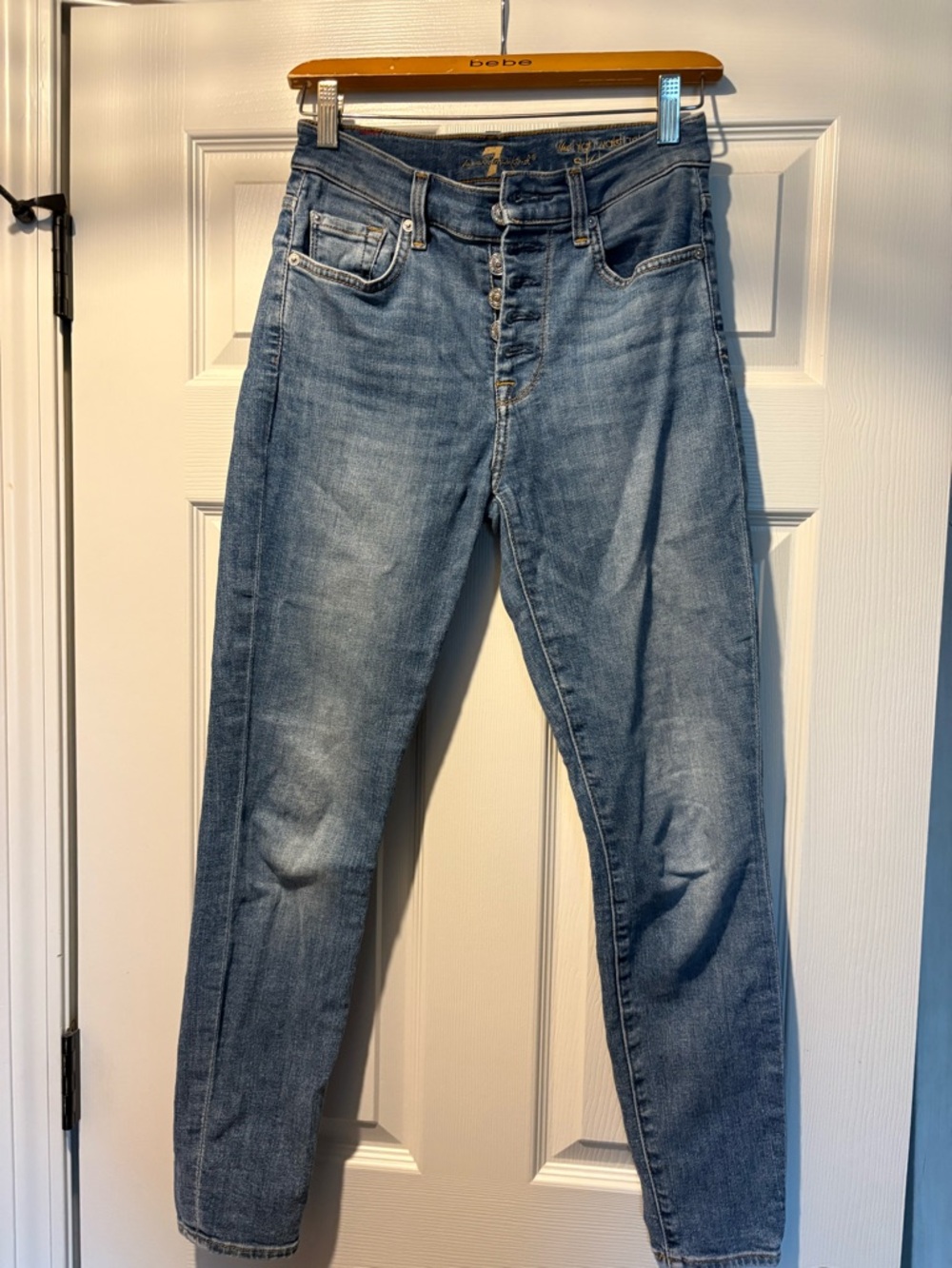 7 For All Mankind high waist skinny